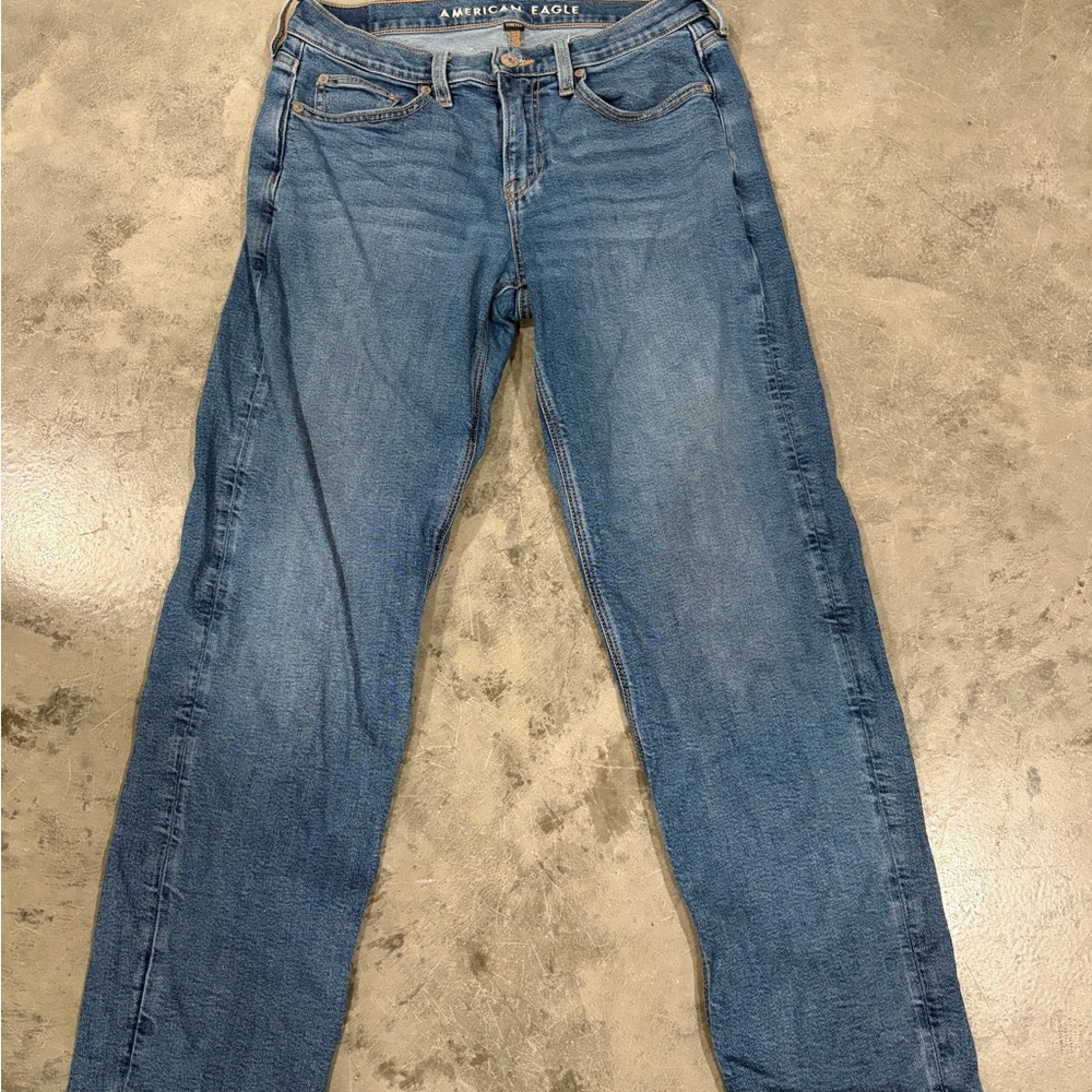 American Eagle Outfitters Womens Classic Blue Straight Jeans